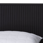 Baxton Studio Primrose Mid-Century Black Fluted Wood King Size Platform Bed