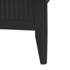 Baxton Studio Primrose Mid-Century Black Fluted Wood Queen Size Platform Bed