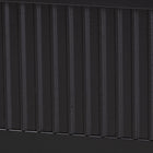 Baxton Studio Primrose Mid-Century Black Fluted Wood King Size Platform Bed