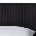 Baxton Studio Primrose Mid-Century Black Fluted Wood Queen Size 4-Piece Bedroom Set