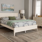 Baxton Studio Primrose Mid-Century Ivory Fluted Wood King Size 4-Piece Bedroom Set