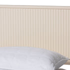 Baxton Studio Primrose Mid-Century Ivory Fluted Wood Queen Size 4-Piece Bedroom Set