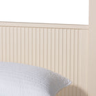 Baxton Studio Primrose Mid-Century Ivory Fluted Wood King Size 4-Piece Canopy Bedroom Set