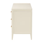 Baxton Studio Primrose Mid-Century Ivory Fluted Wood 6-Drawer Dresser