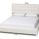 Baxton Studio Braylin Glam and Luxe Teddy-Bear Fabric Queen Size Platform Bed