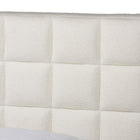 Baxton Studio Braylin Glam and Luxe Teddy-Bear Fabric Queen Size Platform Bed