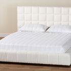 Baxton Studio Braylin Glam and Luxe Teddy-Bear Fabric King Size Platform Bed