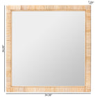 bali & pari Lankston Bohemian Natural Rattan Square Accent Wall Mirror