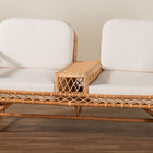 bali & pari Pakis Bohemian Light Honey Rattan Tete-a-Tete Sofa