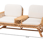 bali & pari Pakis Bohemian Light Honey Rattan Tete-a-Tete Sofa