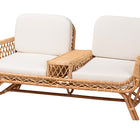 bali & pari Pakis Bohemian Light Honey Rattan Tete-a-Tete Sofa