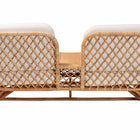 bali & pari Pakis Bohemian Light Honey Rattan Tete-a-Tete Sofa