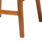 bali & pari Asgart Bohemian Natural Rattan and Mahogany Wood Bar Stool