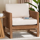 bali & pari Helina Bohemian Bleached Seagrass and Acacia Wood Arm Chair