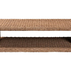 bali & pari Rhinos Handwoven Seagrass Coffee Table with Open Shelf - Rectangular Wicker Center Table for Living Room, Coastal Boho Style
