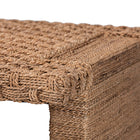 bali & pari Rhinos Handwoven Seagrass Coffee Table with Open Shelf - Rectangular Wicker Center Table for Living Room, Coastal Boho Style