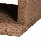 bali & pari Rhinos Handwoven Seagrass Coffee Table with Open Shelf - Rectangular Wicker Center Table for Living Room, Coastal Boho Style