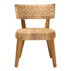 bali & pari Sabit Bohemian Seagrass and Mahogany Wood Dining Chair
