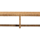 bali & pari Cipally Bohemian Seagrass and Mahogany Wood Accent Bench