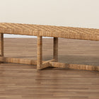 bali & pari Cipally Bohemian Seagrass and Mahogany Wood Accent Bench