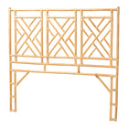 bali & pari Karavo Bohemian Natural Rattan Queen Size Standalone Headboard