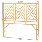 bali & pari Karavo Bohemian Natural Rattan Queen Size Standalone Headboard