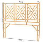 bali & pari Karavo Bohemian Natural Rattan Queen Size Standalone Headboard