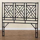 bali & pari Karavo Bohemian Black Natural Rattan King Size Standalone Headboard
