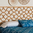bali & pari Kalcya Bohemian Natural Rattan King Size Standalone Headboard