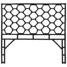 bali & pari Revonda Bohemian Black Rattan Queen Size Standalone Headboard