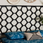 bali & pari Revonda Bohemian Black Rattan Queen Size Standalone Headboard