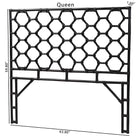bali & pari Revonda Bohemian Black Rattan Queen Size Standalone Headboard