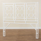 bali & pari Sampson Bohemian White Rattan Queen Size Standalone Headboard