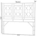 bali & pari Sampson Bohemian White Rattan Queen Size Standalone Headboard