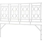 bali & pari Sampson Bohemian White Rattan King Size Standalone Headboard