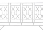 bali & pari Sampson Bohemian White Rattan King Size Standalone Headboard