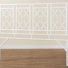 bali & pari Sampson Bohemian White Rattan King Size Standalone Headboard