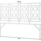 bali & pari Sampson Bohemian White Rattan King Size Standalone Headboard