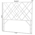 bali & pari Lavali Bohemian White Rattan Queen Size Standalone Headboard