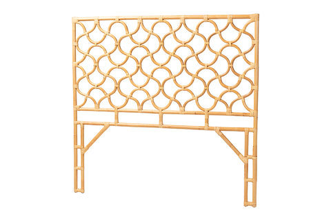 bali & pari Kalcya Bohemian Natural Rattan Queen Size Standalone Headboard