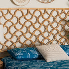 bali & pari Kalcya Bohemian Natural Rattan Queen Size Standalone Headboard