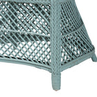 bali & pari Casilda Bohemian Light Blue Braided Rattan Arm Chair