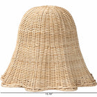 bali & pari Semira Bohemian Natural Scalloped Rattan Pendant Lampshade