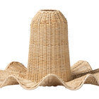 bali & pari Lavada Bohemian Natural Scalloped Rattan Pendant Lampshade