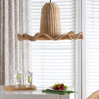 bali & pari Lavada Bohemian Natural Scalloped Rattan Pendant Lampshade