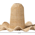 bali & pari Lavada Bohemian Natural Scalloped Rattan Pendant Lampshade