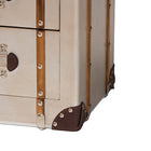 Baxton Studio Naylor Vintage Matte Bronze 3-Drawer Cabinet