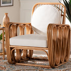 bali & pari Tiramisu Bohemian Light Honey Rattan Arm Chair