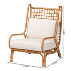 bali & pari Helina Bohemian Light Honey Rattan Accent Chair
