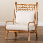 bali & pari Helina Bohemian Light Honey Rattan Accent Chair